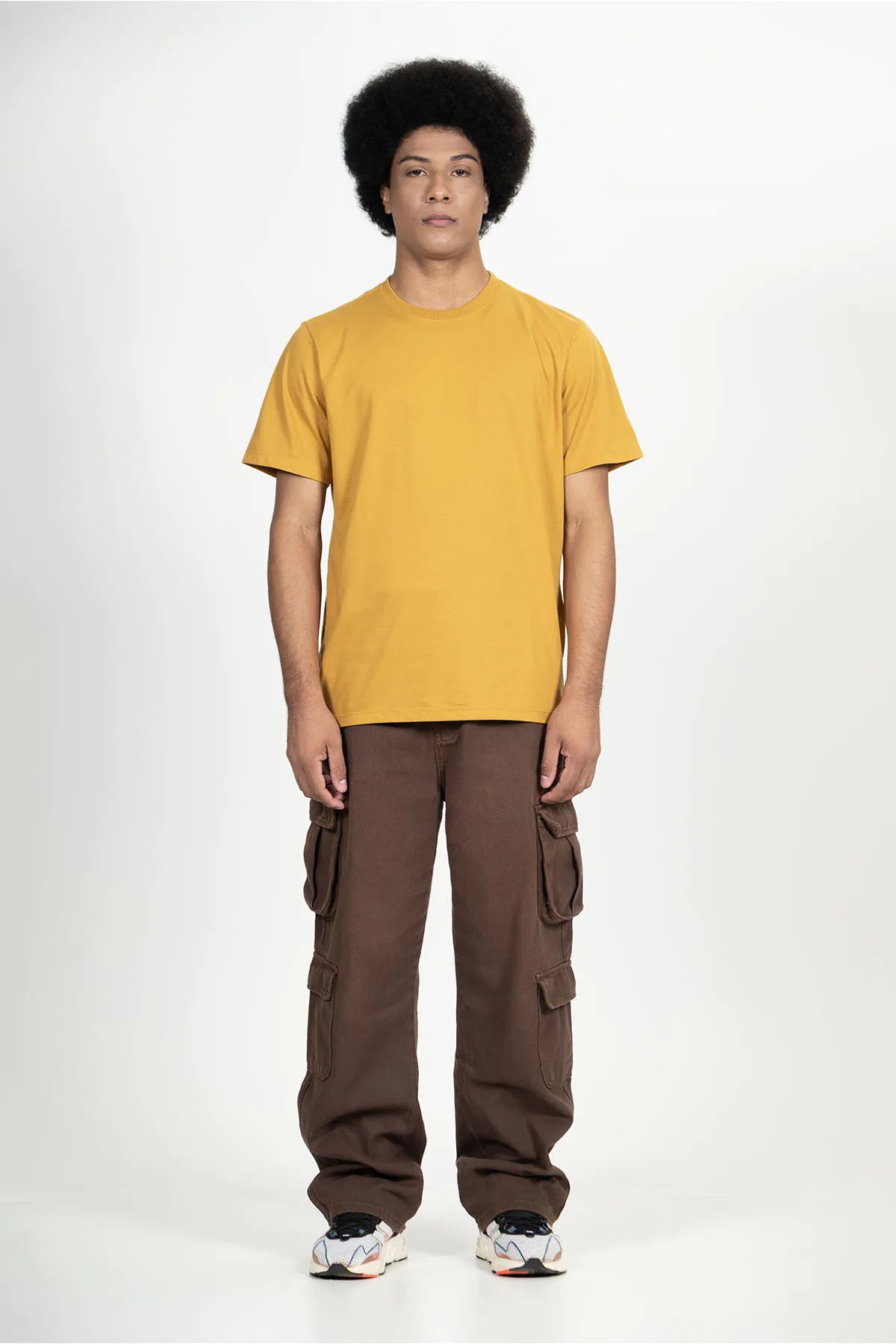 Camiseta Casual Básico – Mostarda