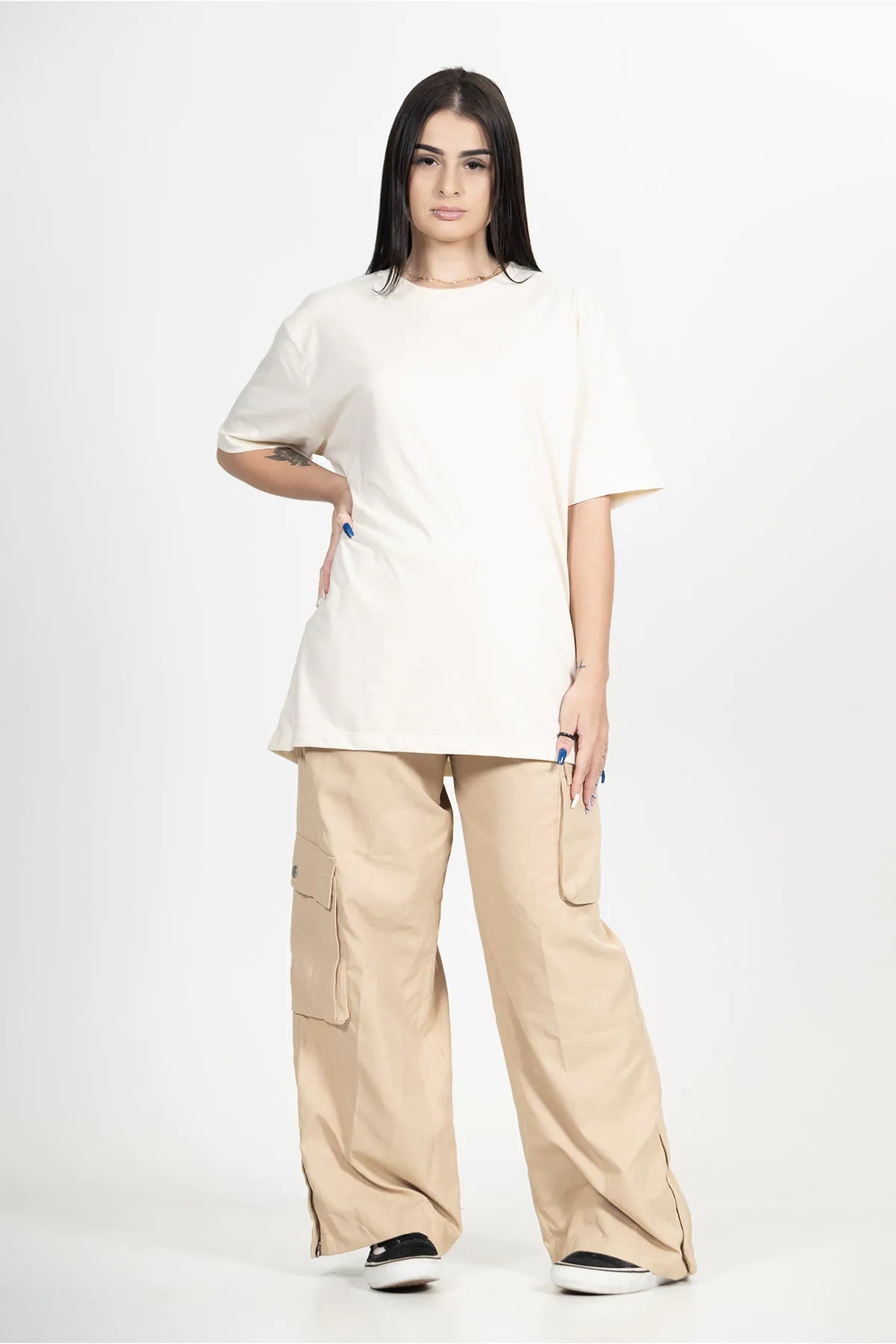 Camiseta Casual Básico – Off White