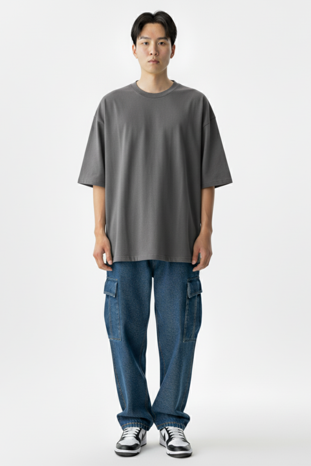 Camiseta Oversized Core Basic - Cinza