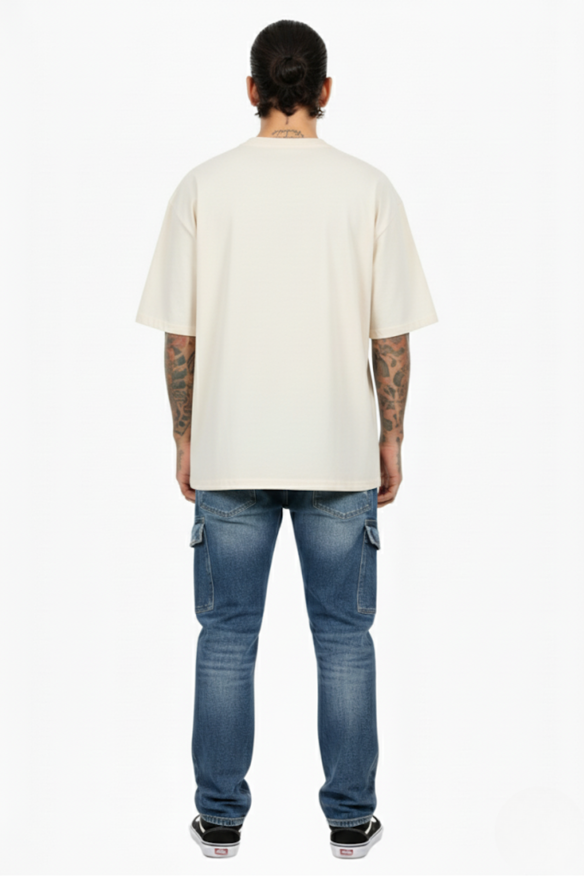Camiseta Oversized Heavy Suedine - Creme