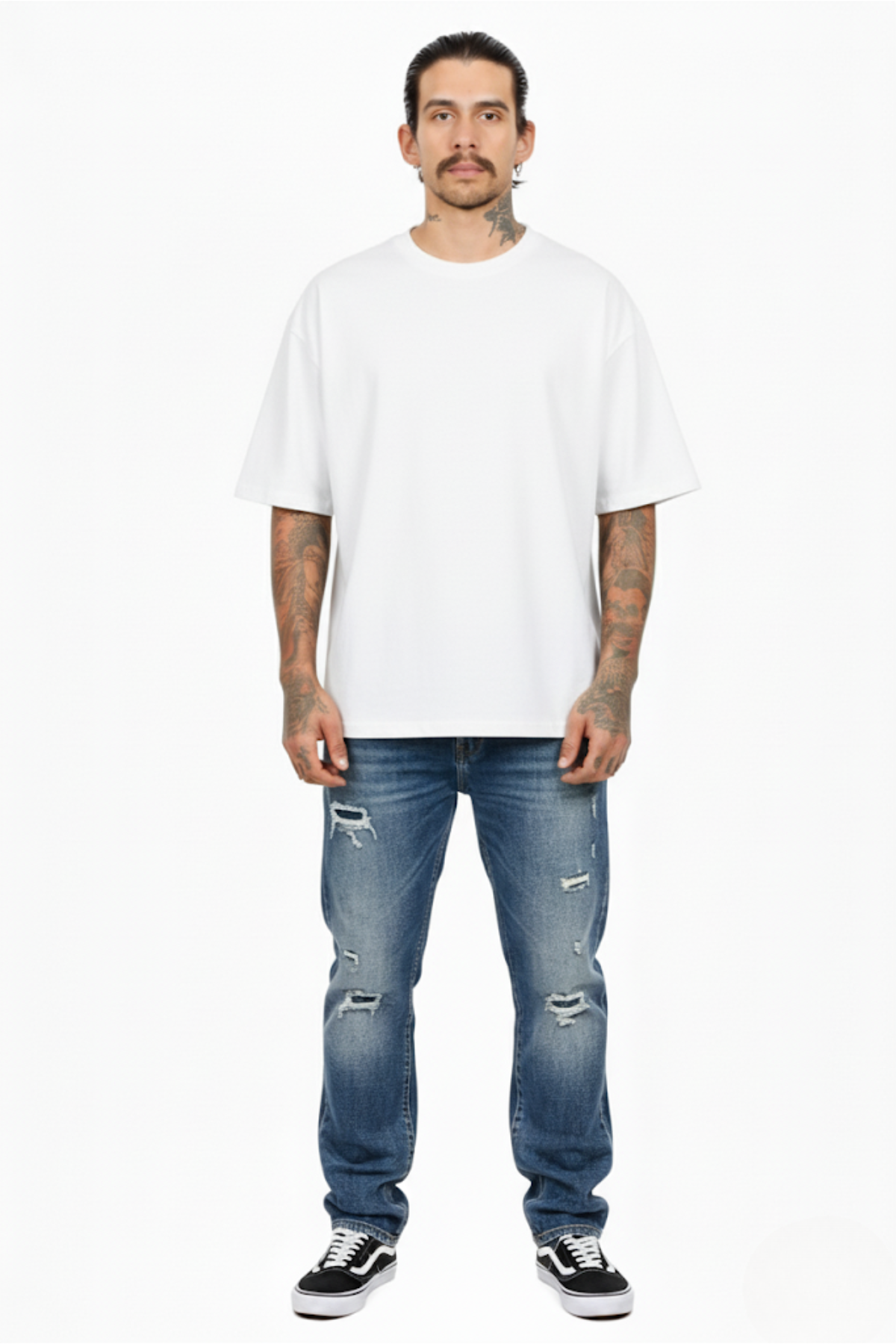 Camiseta Oversized Heavy Suedine - Branco