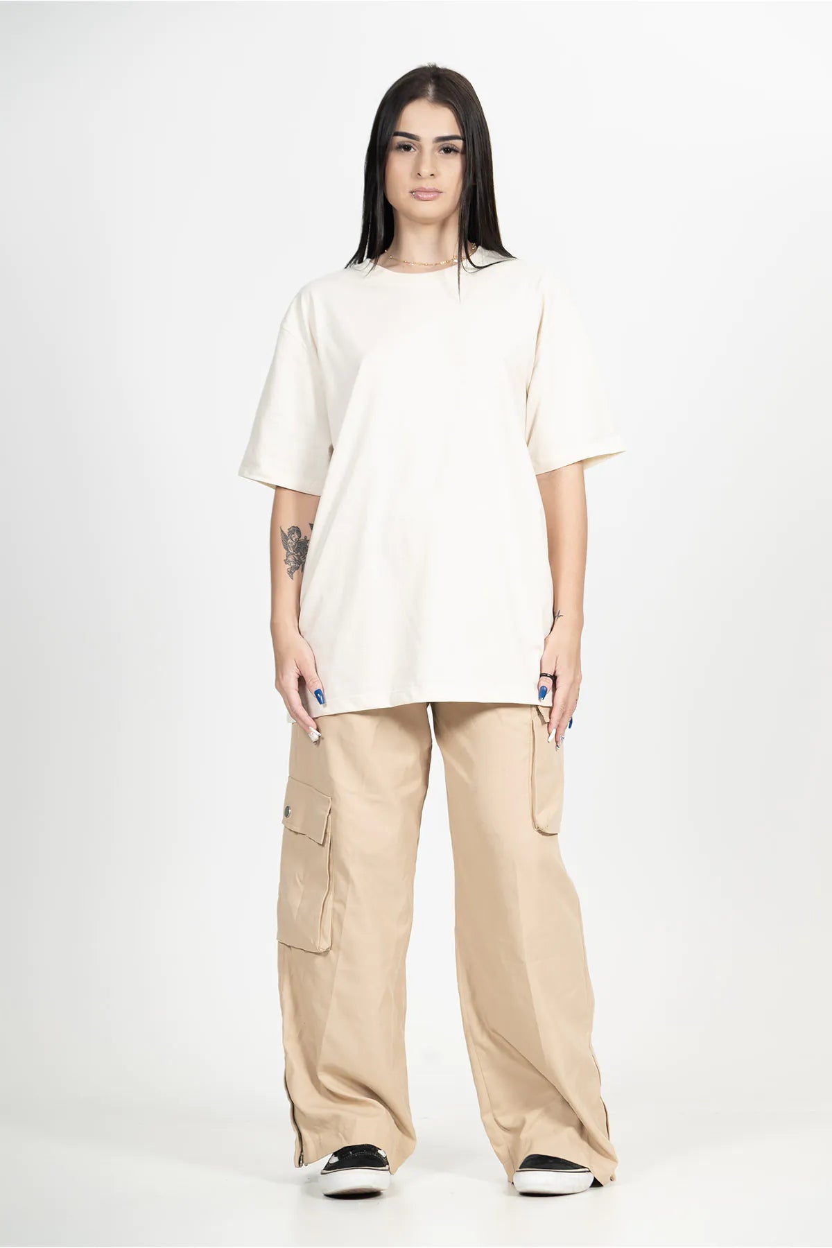 Camiseta Casual Básico – Off White