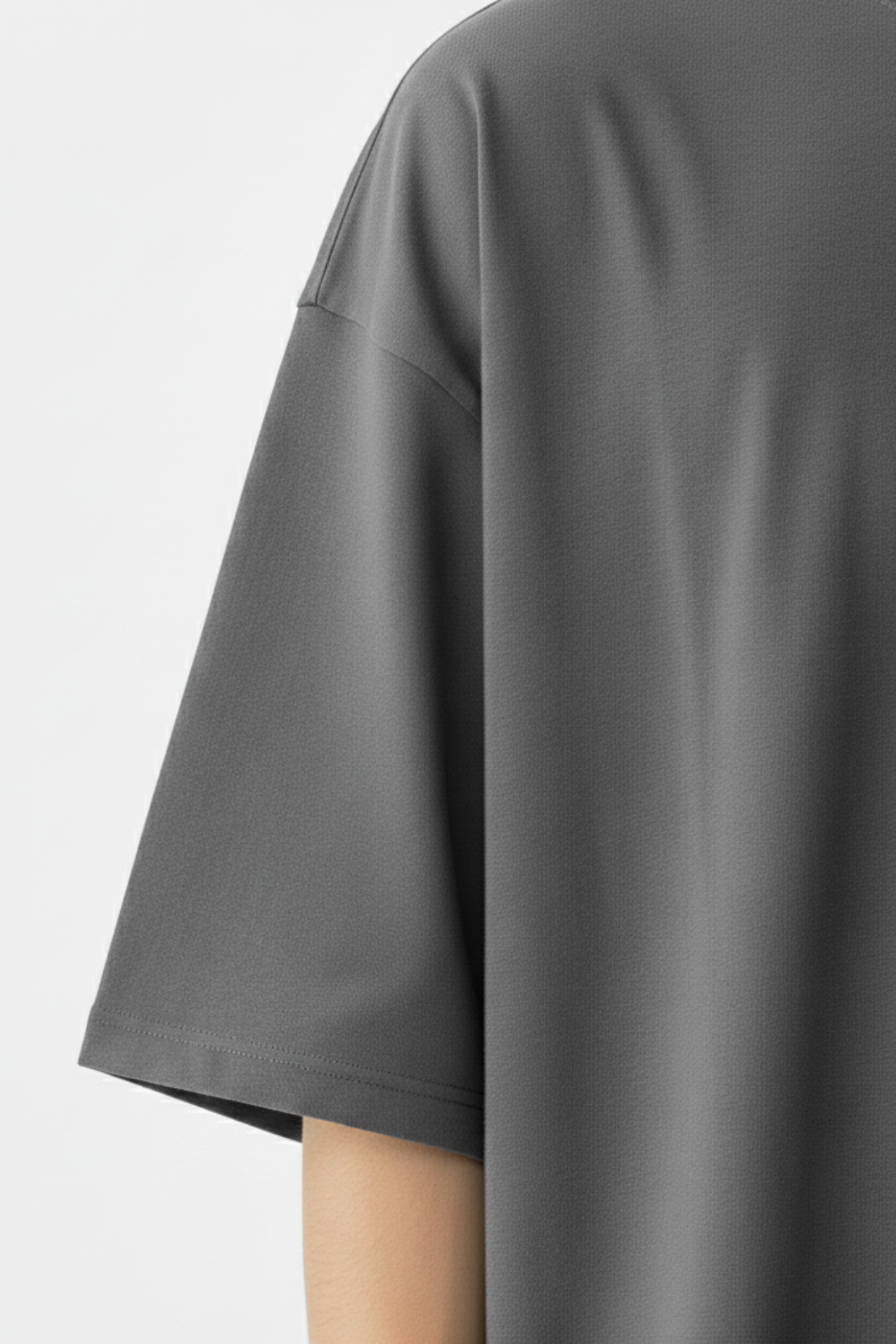 Camiseta Oversized Core Basic - Cinza