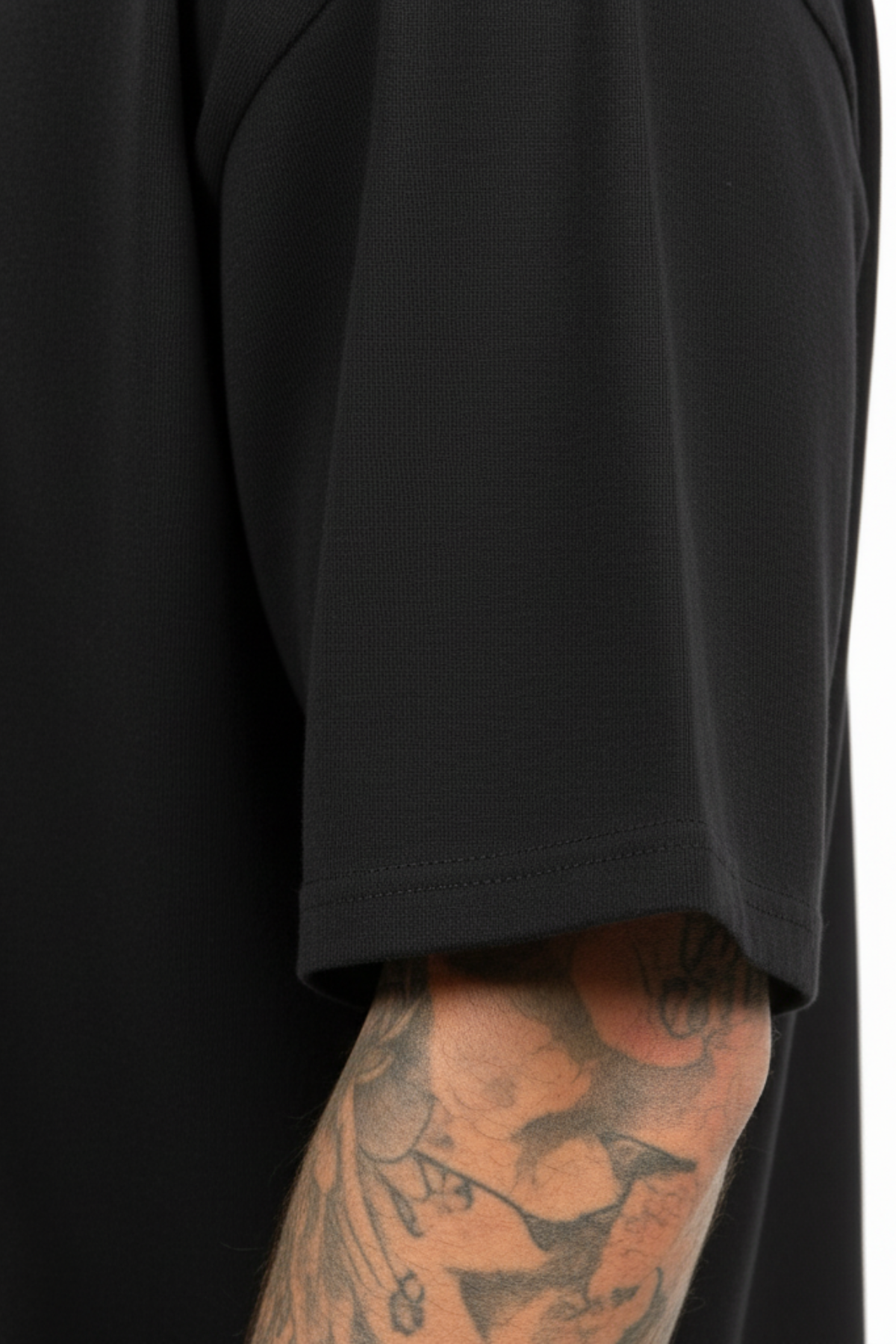 Camiseta Oversized Heavy Suedine - Preto