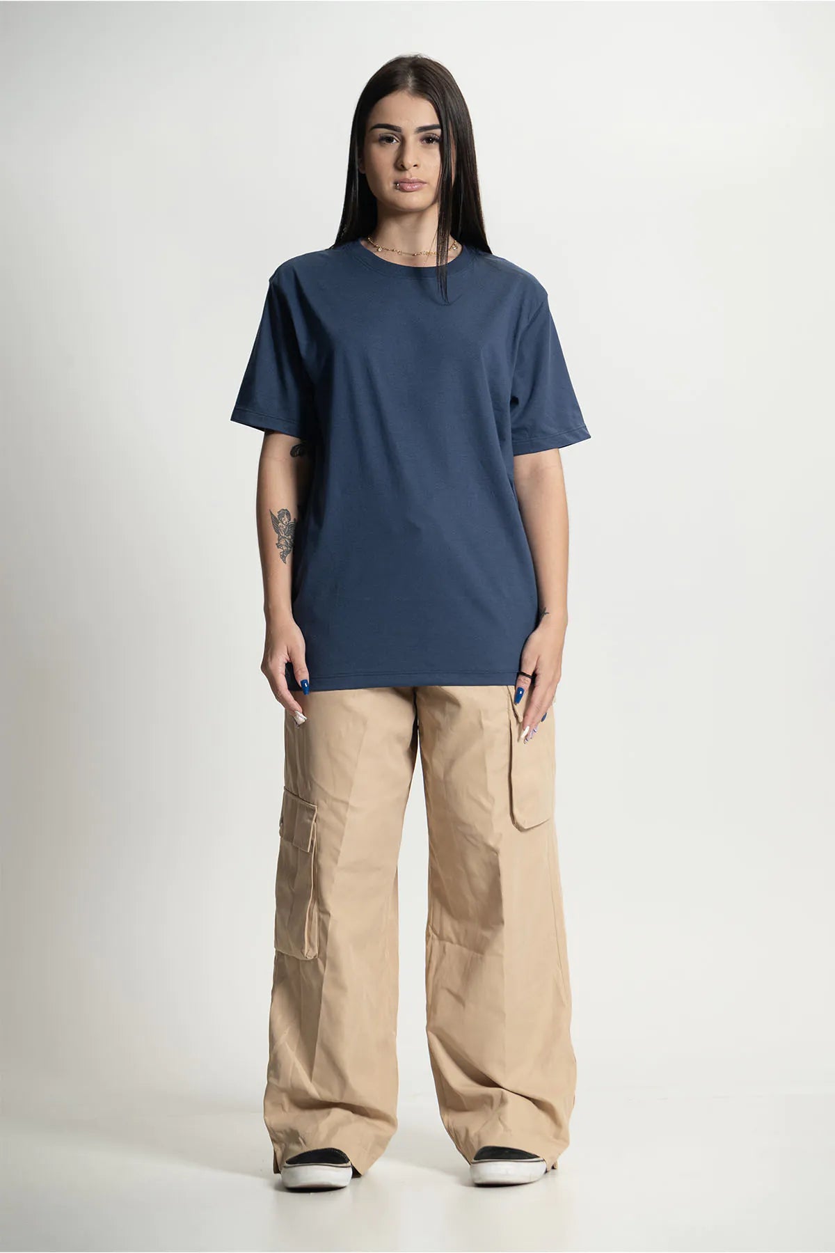 Camiseta Casual Básico – Azul Marinho