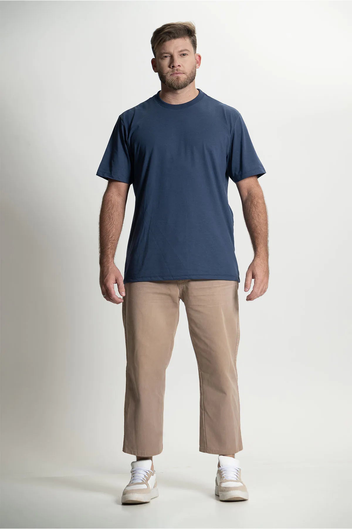 Camiseta Casual Básico – Azul Marinho