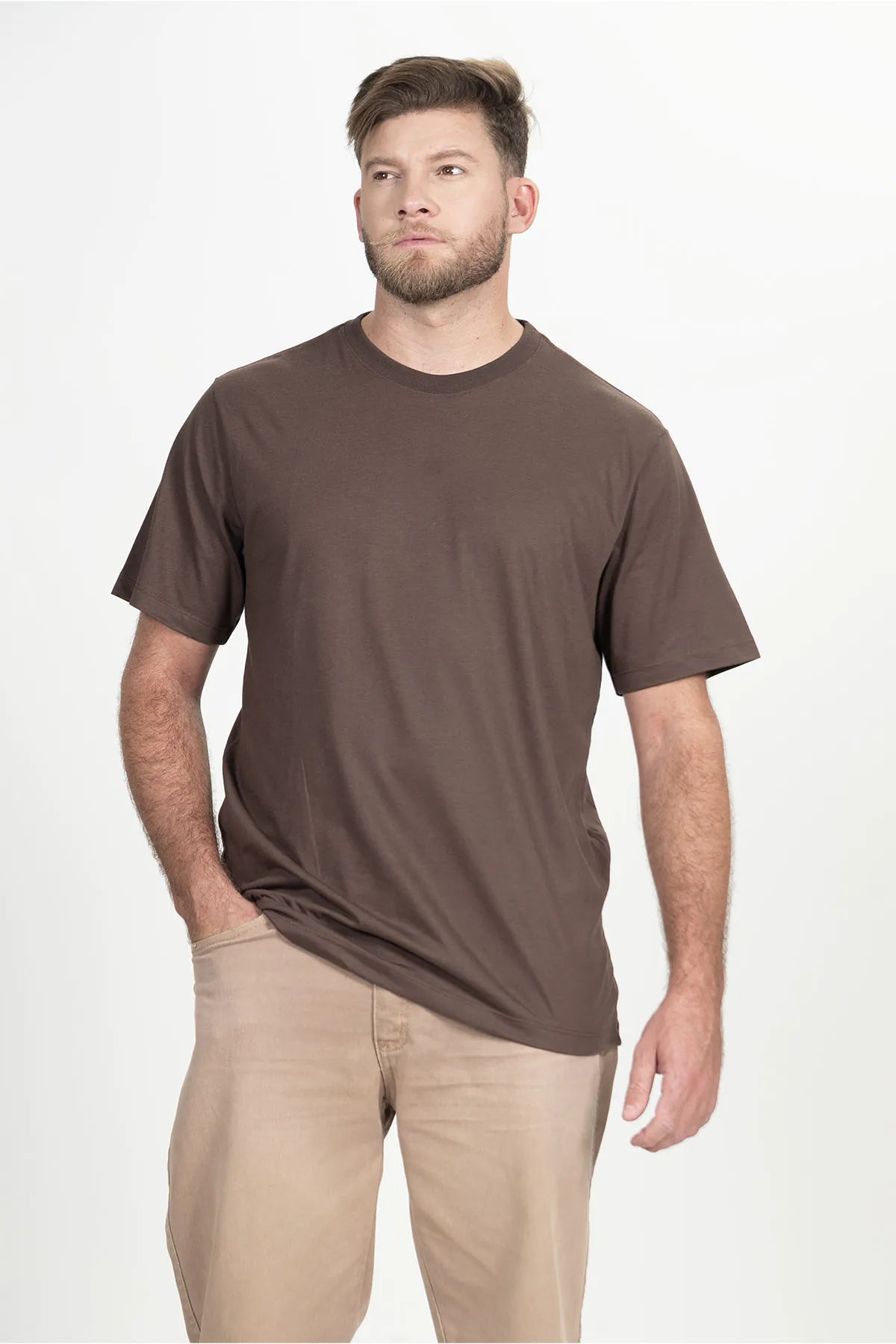 Camiseta Casual Básico – Marrom