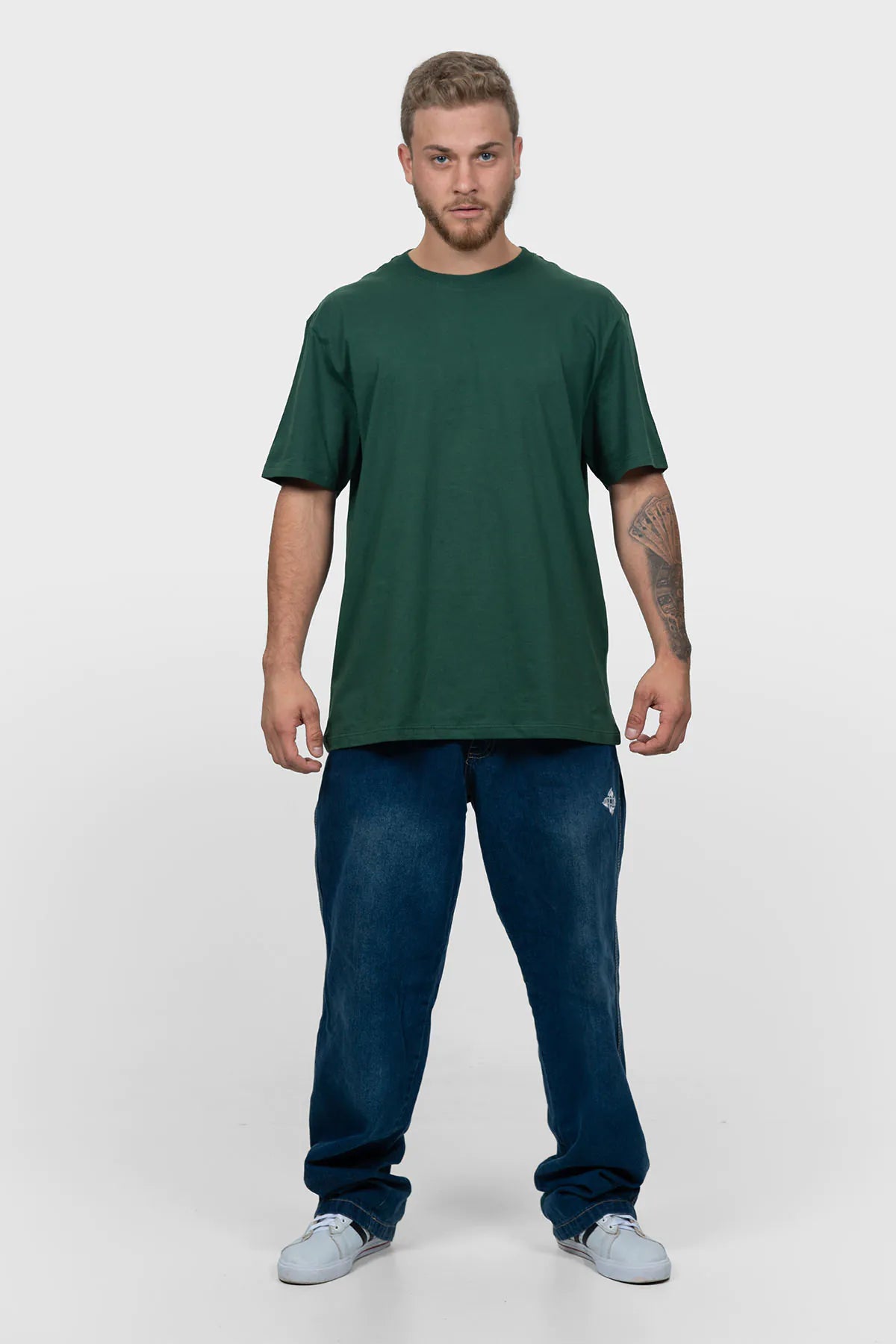 Camiseta Casual Básico – Verde Hunter