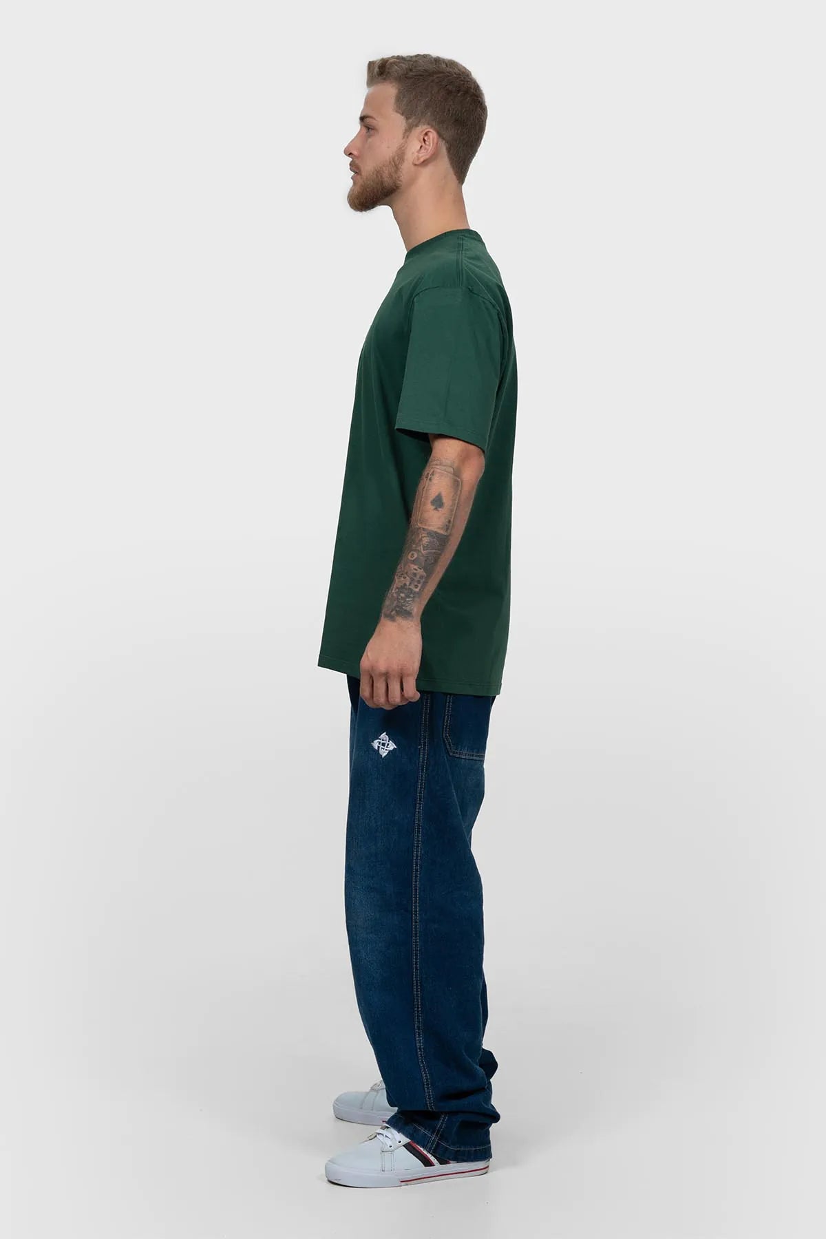 Camiseta Casual Básico – Verde Hunter