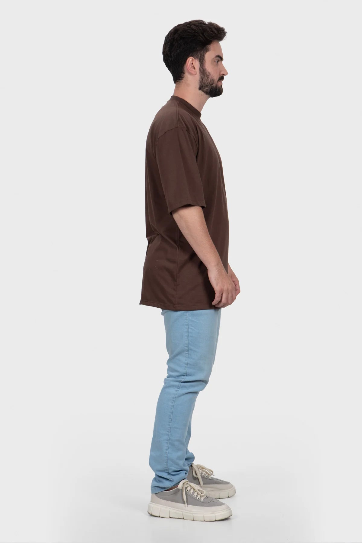 Camiseta Streetwear Block Básica – Marrom