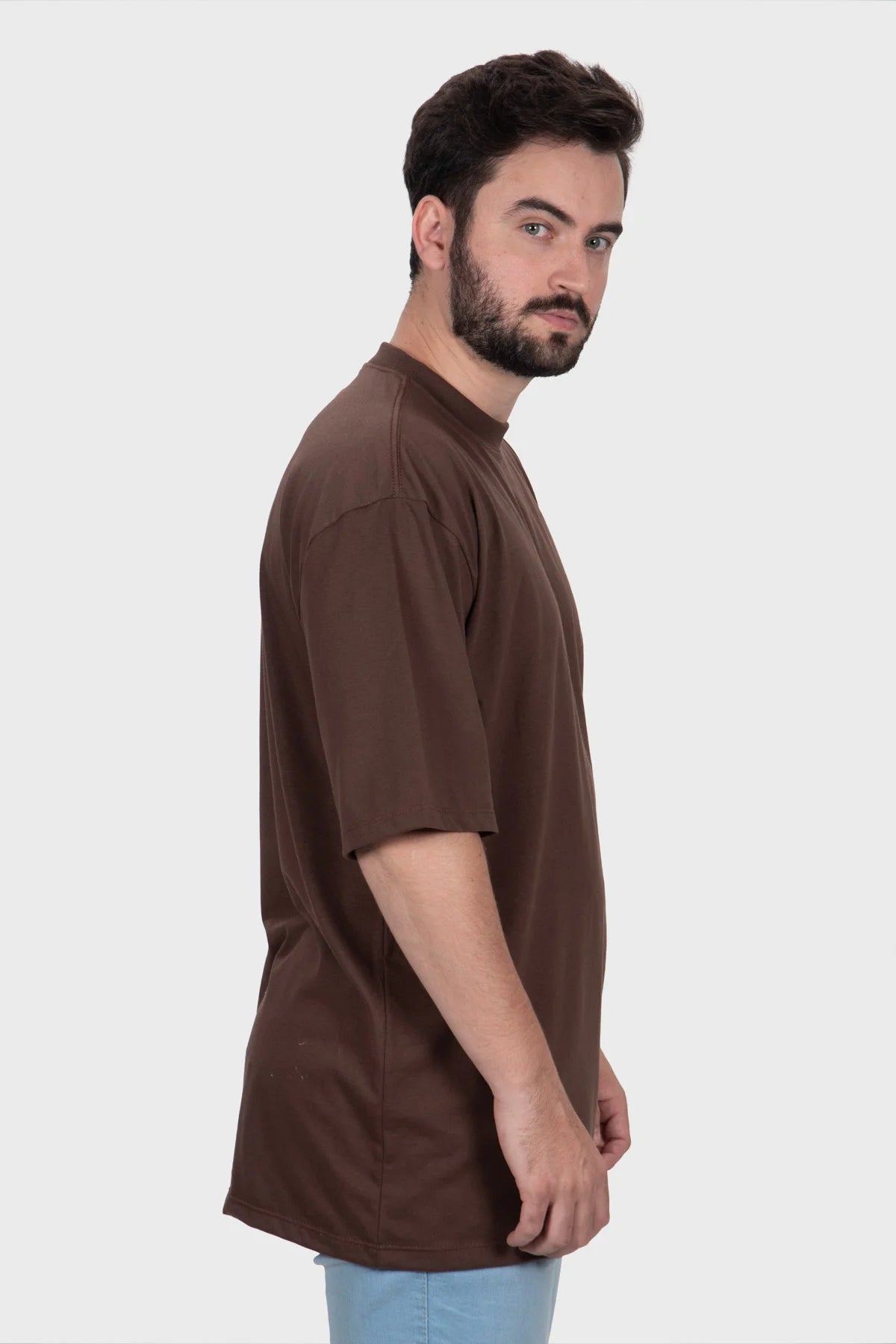 Camiseta Streetwear Block Básica – Marrom