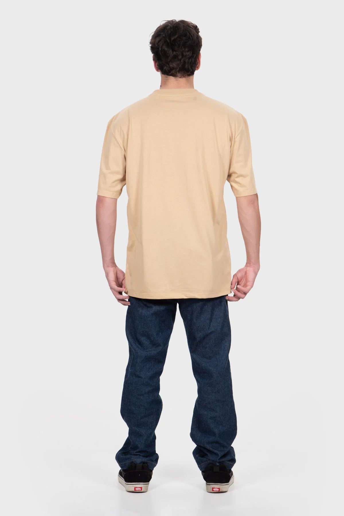 Camiseta Streetwear Block Básica – Areia