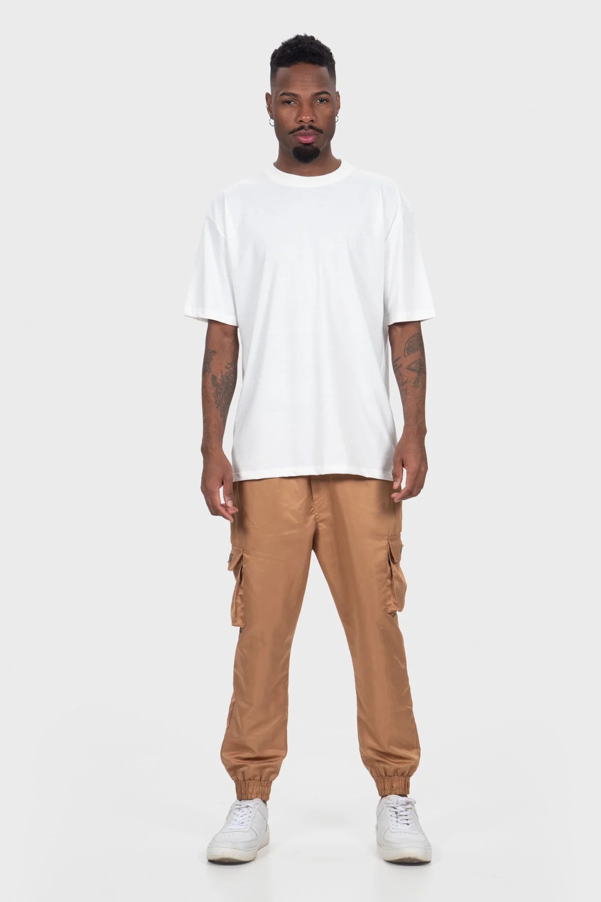 Camiseta Streetwear Block Básica – Off White