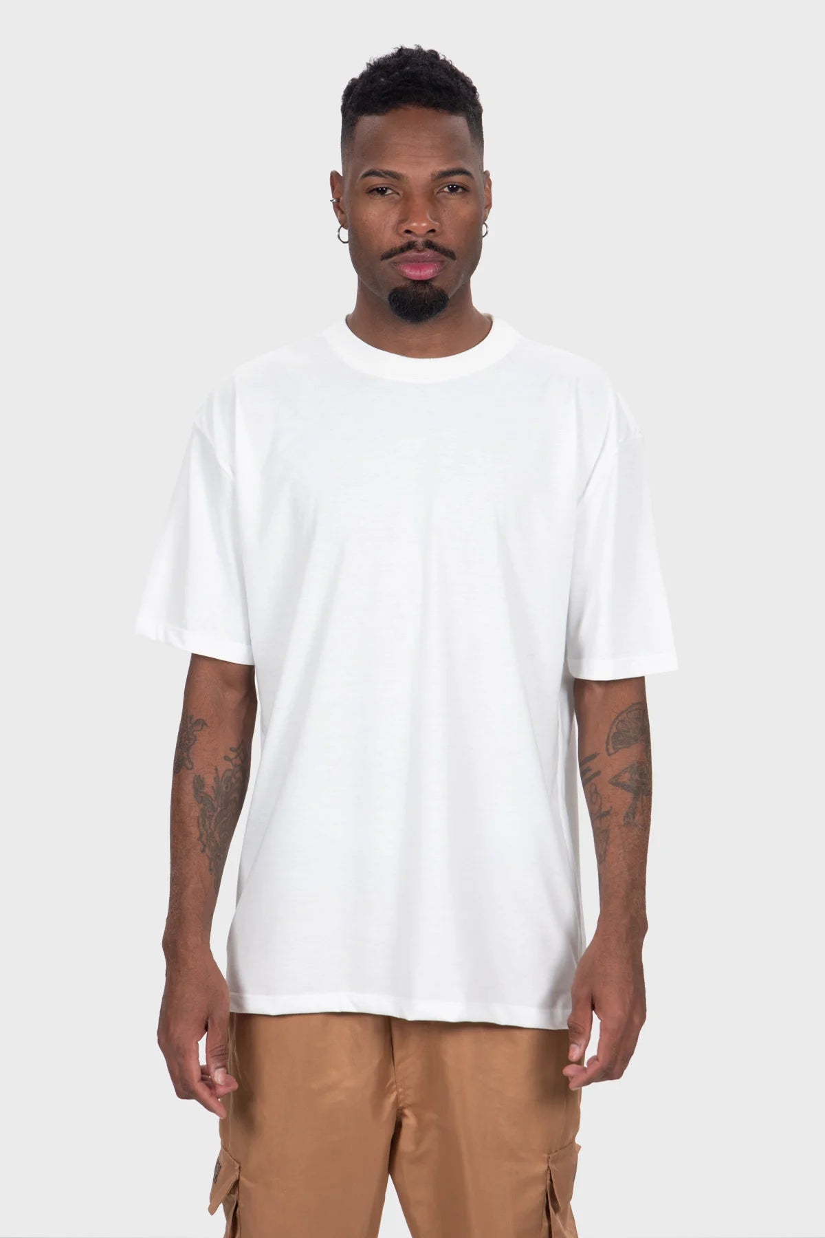 Camiseta Streetwear Block Básica – Off White