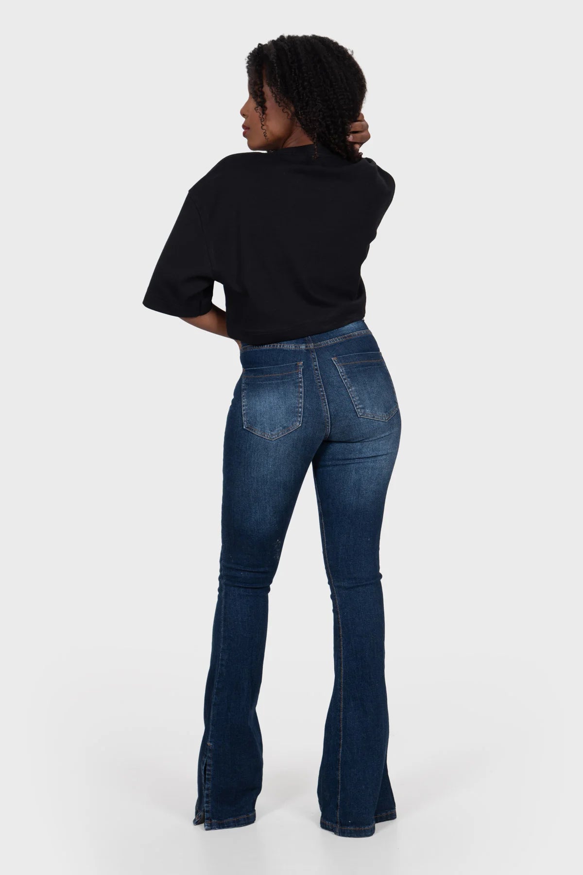 Cropped Oversized Icon Premium – Preto