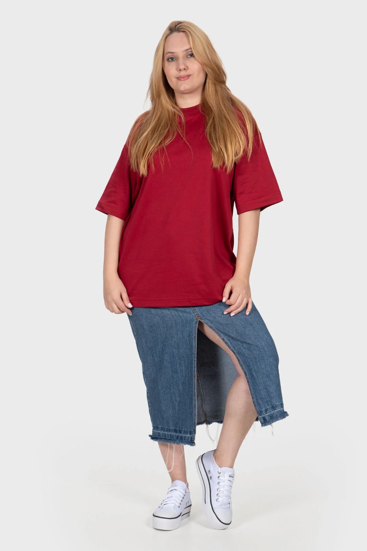 Camiseta Oversized Pure Premium – Bordô