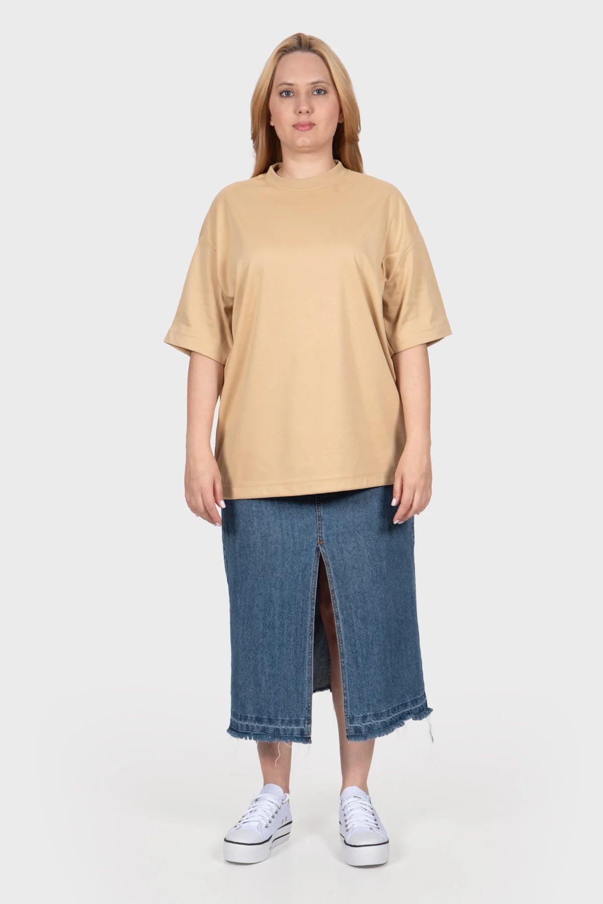 Camiseta Oversized Pure Premium – Areia