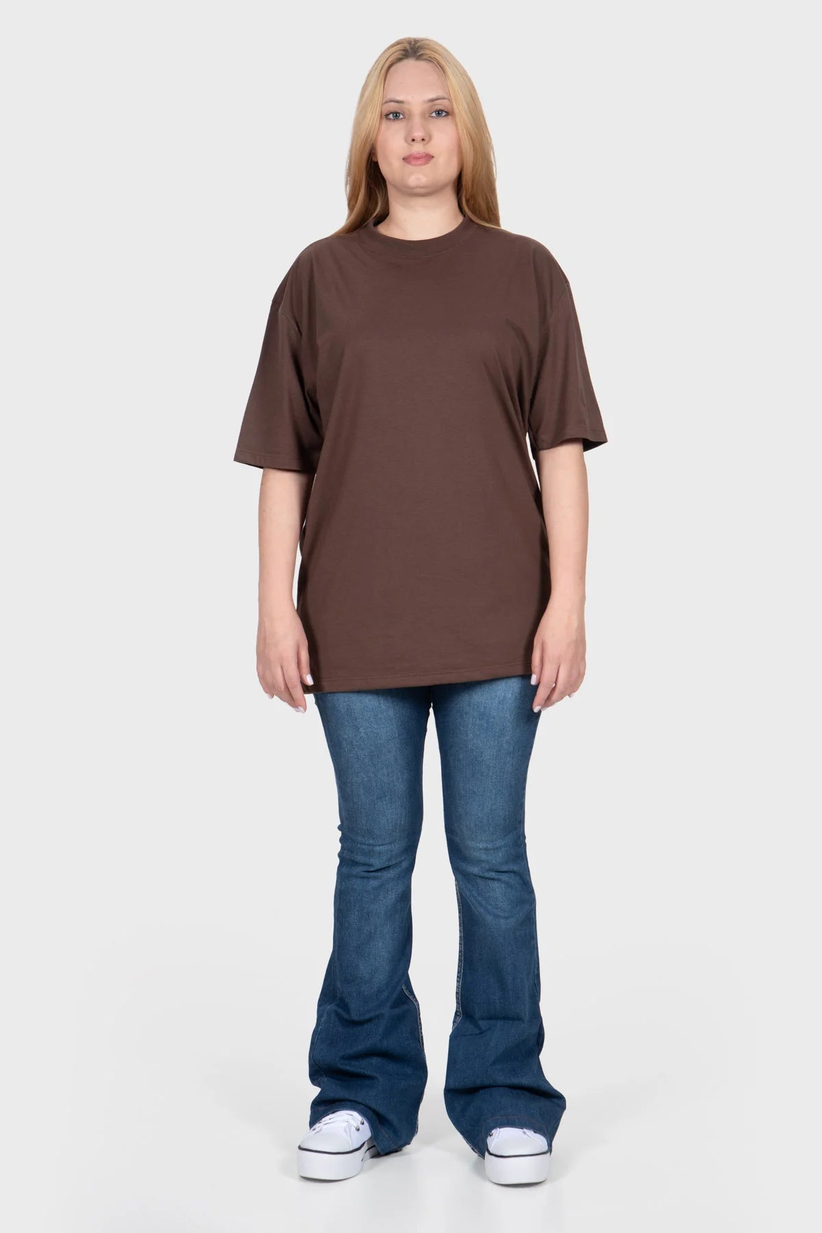 Camiseta Streetwear Block Básica – Marrom