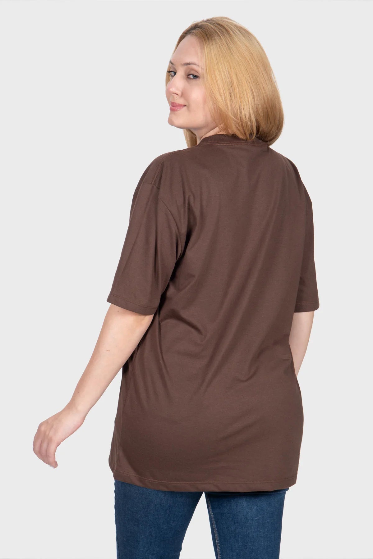 Camiseta Streetwear Block Básica – Marrom