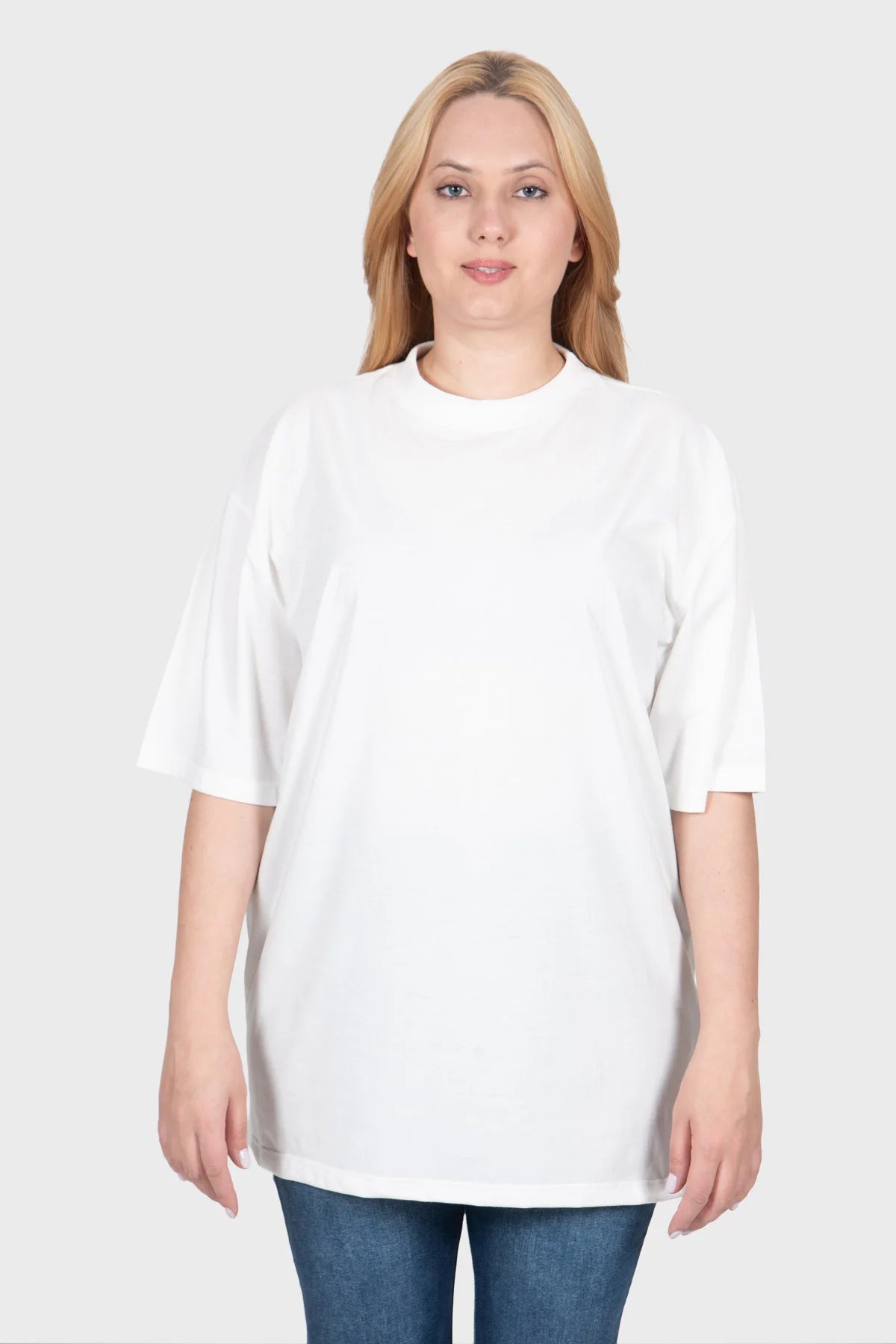 Camiseta Streetwear Block Básica – Off White