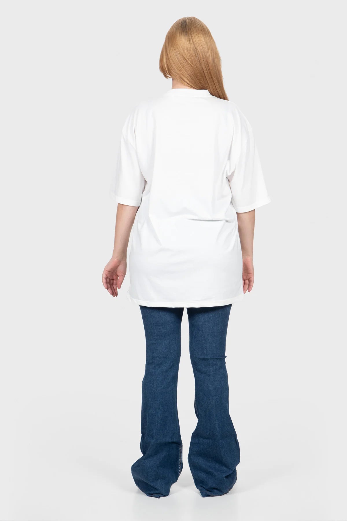 Camiseta Streetwear Block Básica – Off White